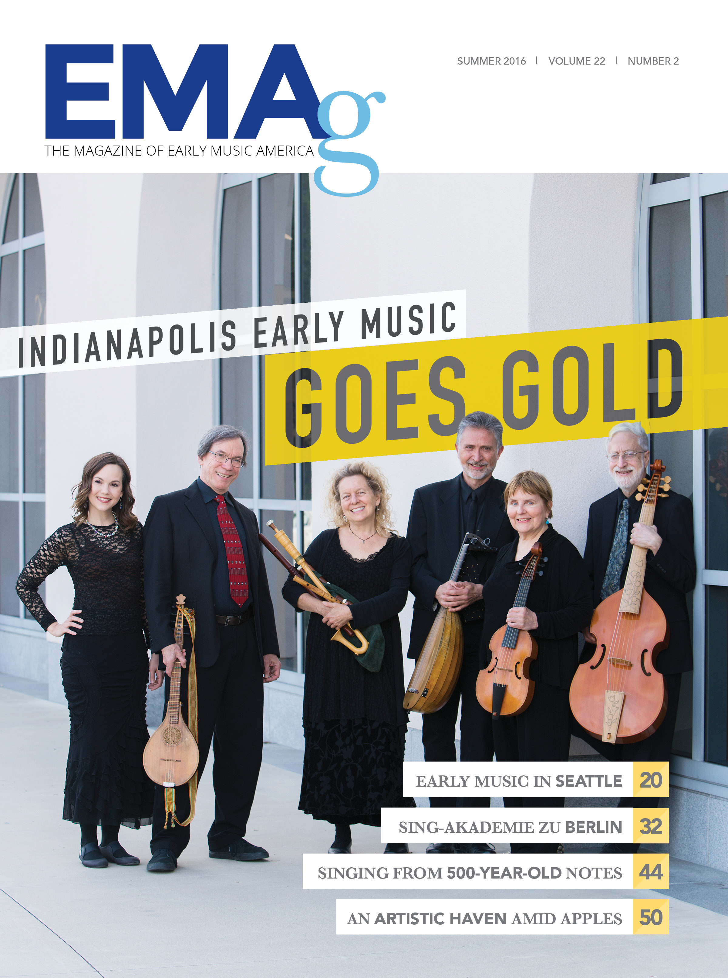 EMAg Summer 2016 Cover image featuring Indianapolis Early Music