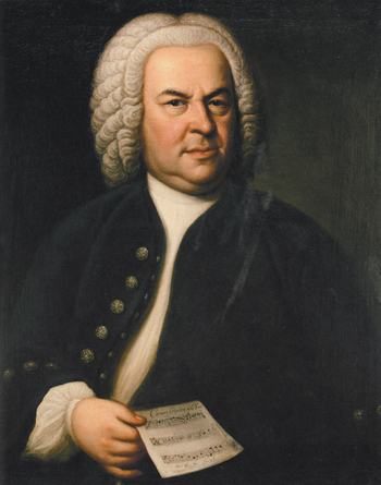 Johann Sebastian Bach as painting by Elias Gottlob Haussmann in 1748.