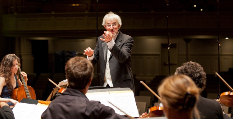 Matthias Maute, shown conducting Ensemble Caprice, makes his debut this week as artistic director of the Bach Society of Minnesota. (Photo by Bill Blackstone)