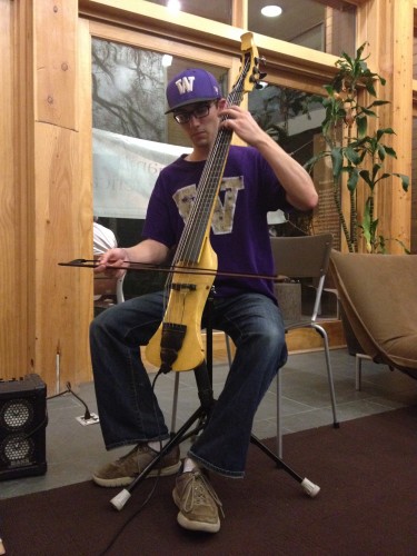 Nick Loucks with electric gamba