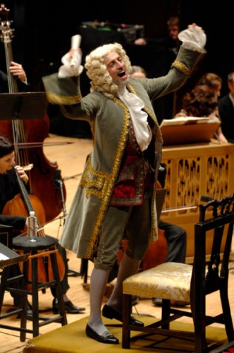Taurins as Herr Handel. (Photo by Gary Beechey)