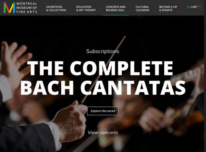 The Montreal Museum of Fine Arts' website provides details of the Bach cantata project.