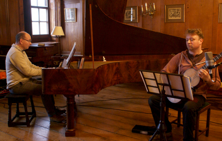 Gary Branch and James Akers recording the CD.