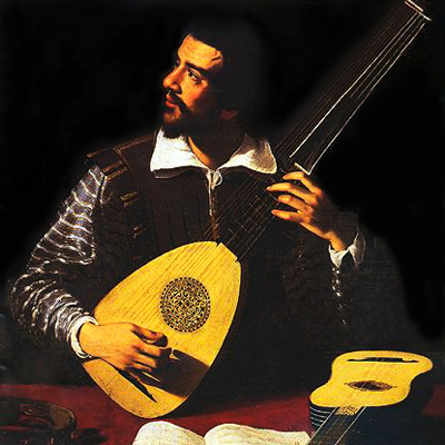'The Theorbo Player,' a painting by Antiveduto Gramatica.