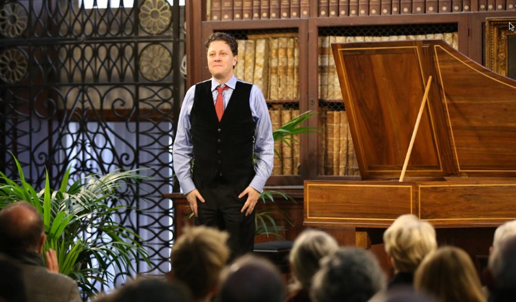 Harpsichordist Jory Vinikour takes a bow after a recital at the Valletta International Baroque Festival in Malta.