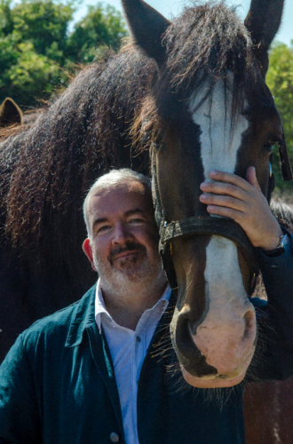 Minkowski with his horse, Warrior. (Jacques-François l'Oiseleur des Longchamps)