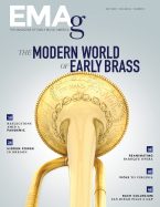 magazine cover with an historical trumpet