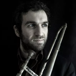 image of adam bregman with sackbut