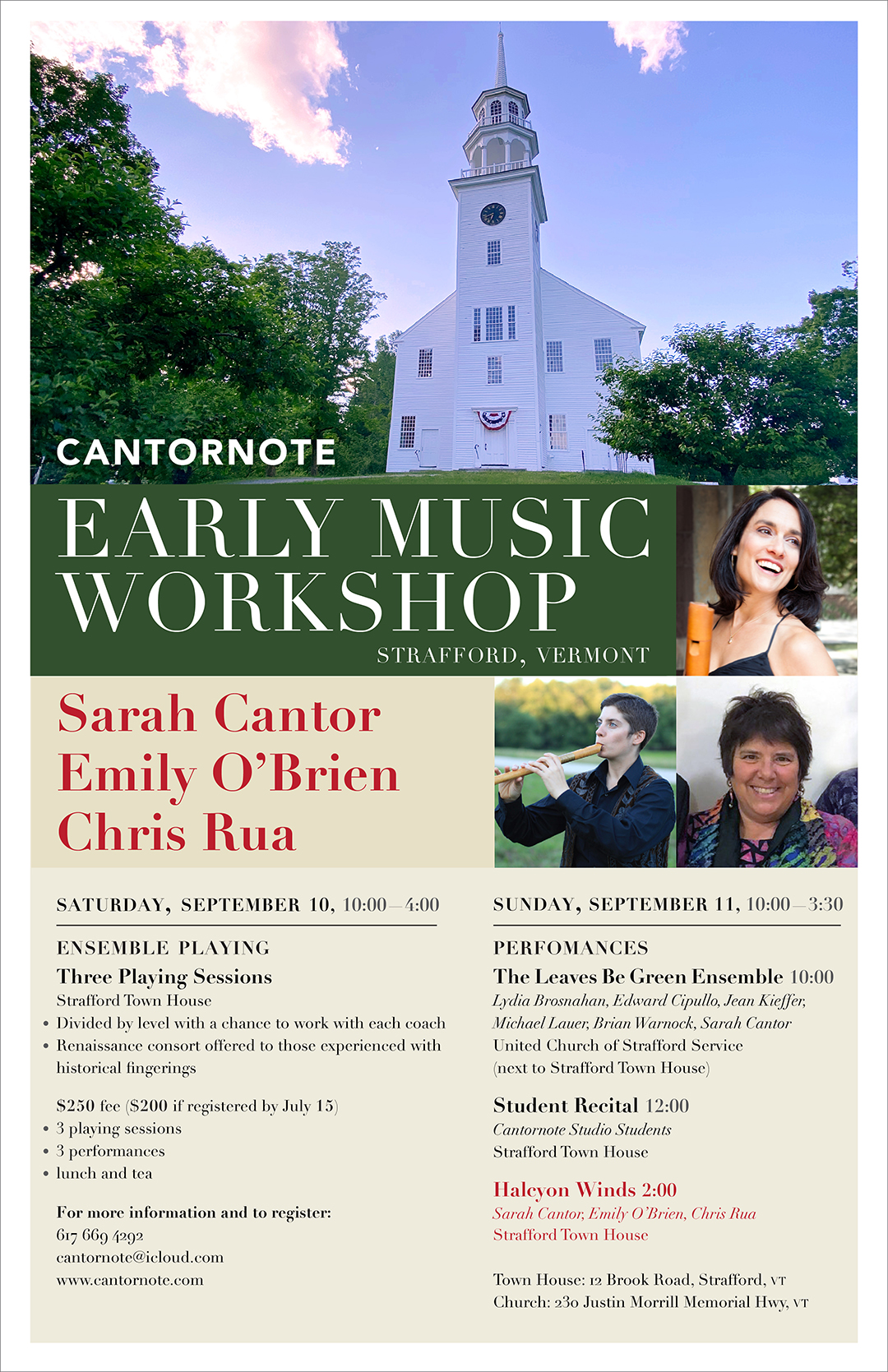 Cantornote Recorder in Vermont Sept 1011 » Early Music America