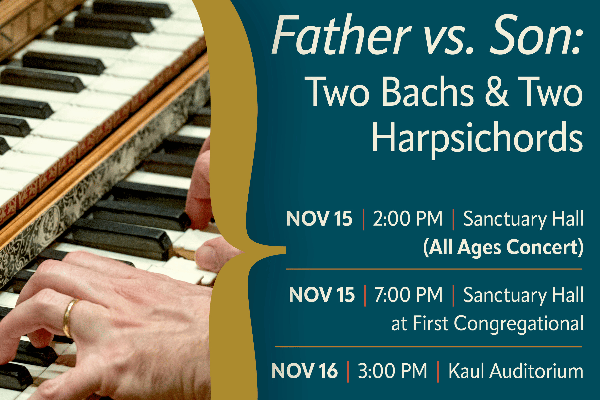 ALL AGES CONCERT | Father vs. Son: Two Bachs & Two Harpsichords