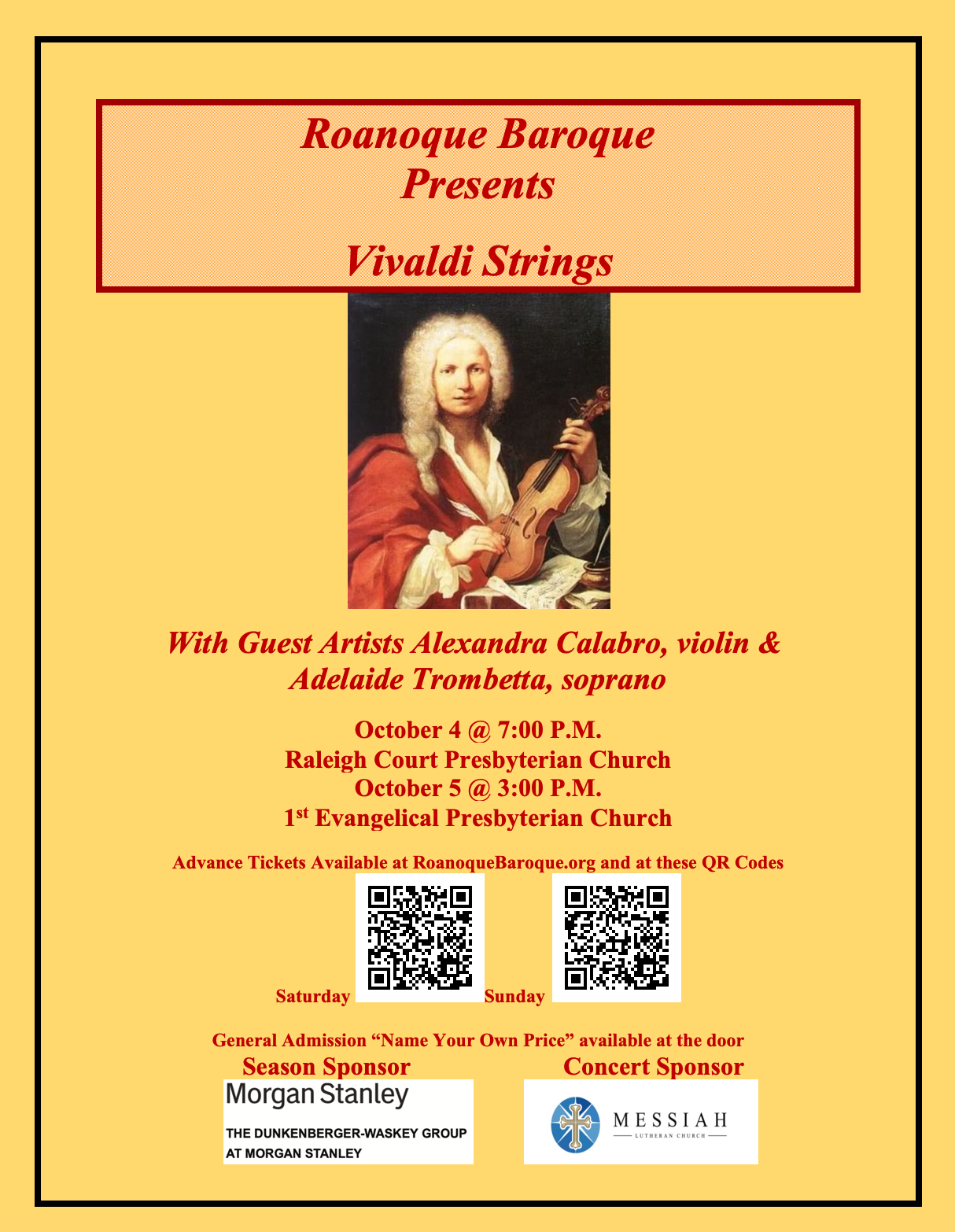 Roanoque Baroque Presents Vivaldi Strings